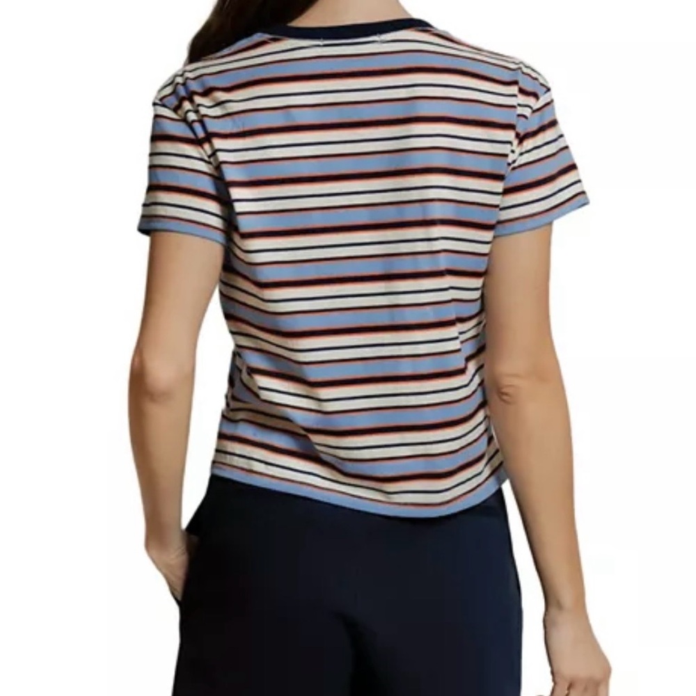Perfectwhitetee Striped Crewneck Tee - Picture 2 of 4